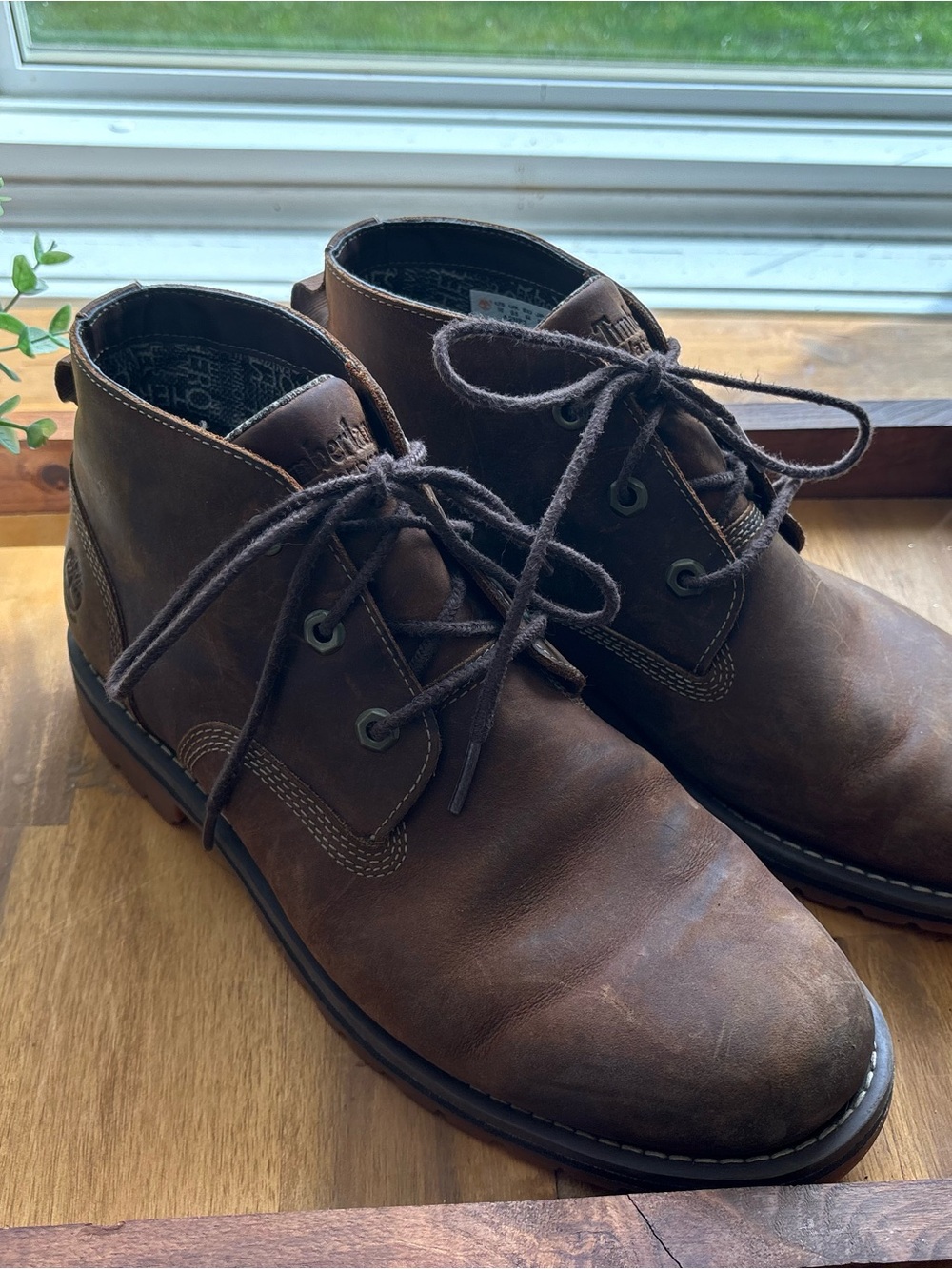 Men's Timberland Brown Leather Chukka Boots - Casual Lace-Up